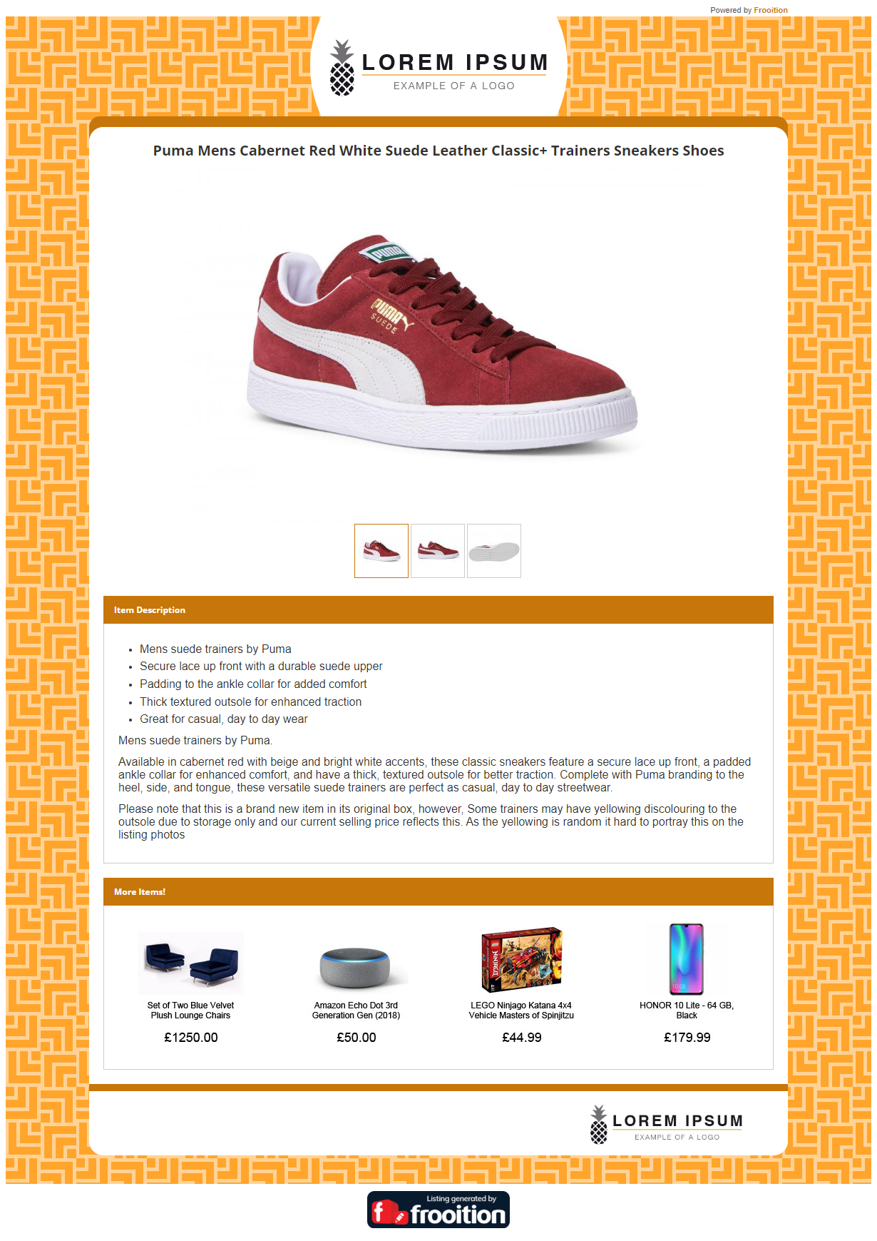 Free eBay listing template - Vibrant Blocks design by Frooition